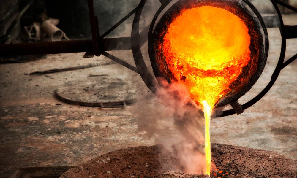 Engineer evaluating investment casting vs die casting samples