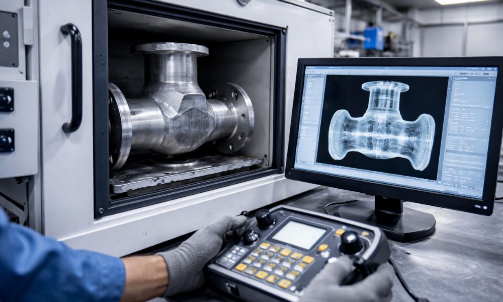 High-pressure industrial valve demonstrating effective material selection for chemical & petrochemical castings