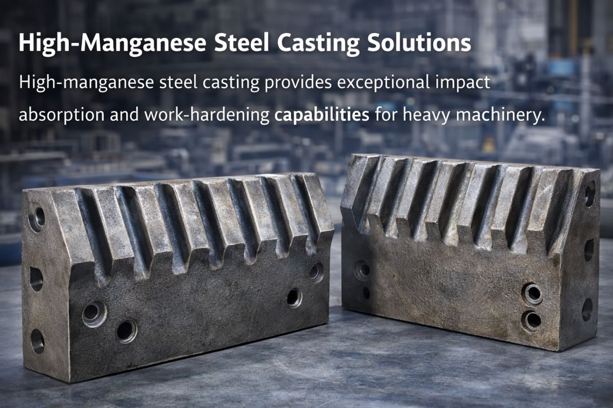 Crusher jaws manufactured using precision high-manganese steel casting