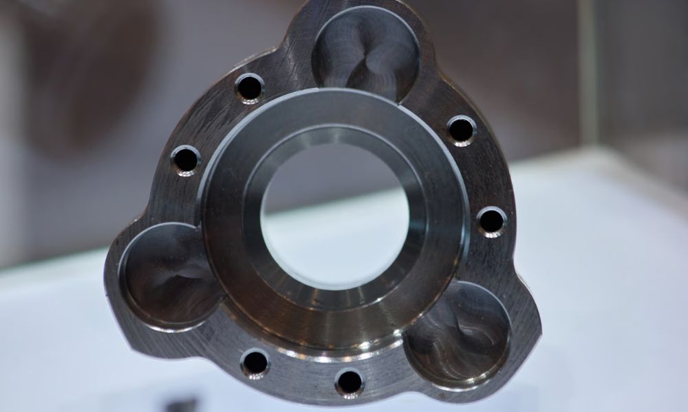 17-4 PH stainless steel casting component undergoing inspection at Uni Deritend foundry India